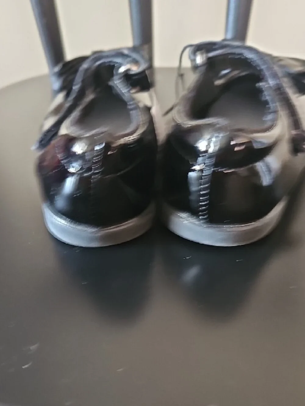 SmartFit Toddler Black Patent Mary Jane Dress Shoes with Bow